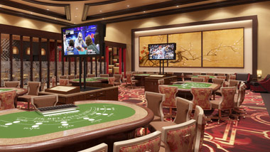 baccarat room at River City Casino