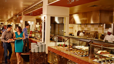 couple at The Great Food Exposition Buffet at River City Casino