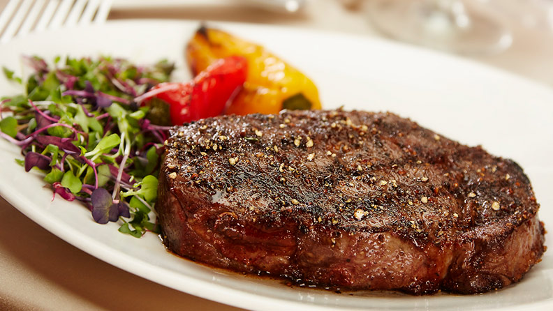 steakhouse with argula salad
